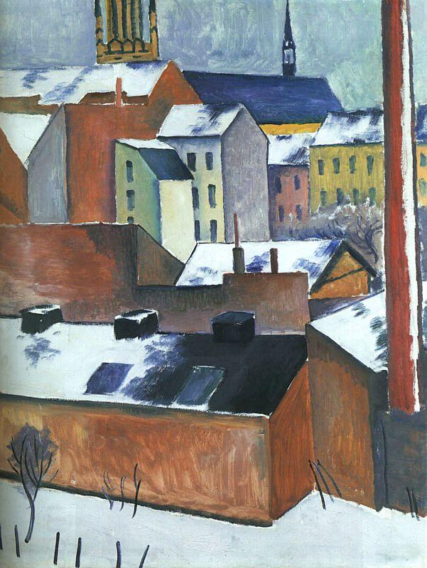 August Macke St.Mary's in the Snow China oil painting art